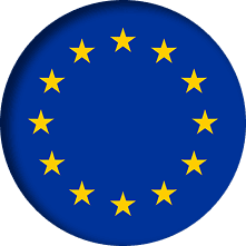 Bandera de la Unión Europea circular — tramitación de visa Schengen con Global Visa Center